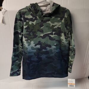 NWT Andy & Evan Boys sz 5 long sleeve Camo shirt w/hoodie